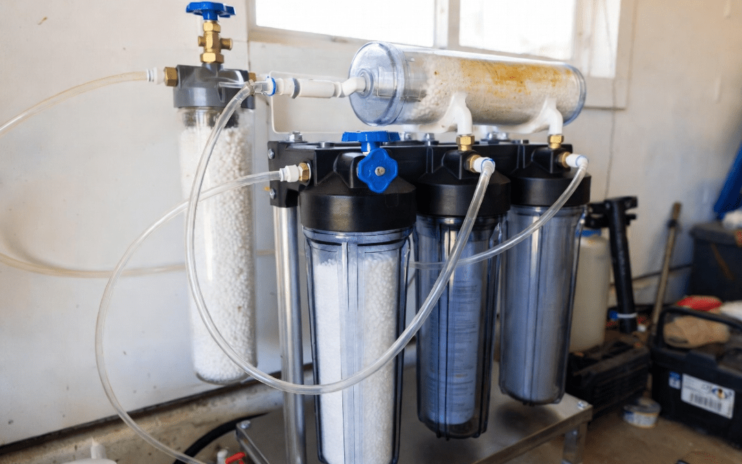San Diego water filtration system installed in the home to reduce San Diego water hardness with a whole-house filtration setup
